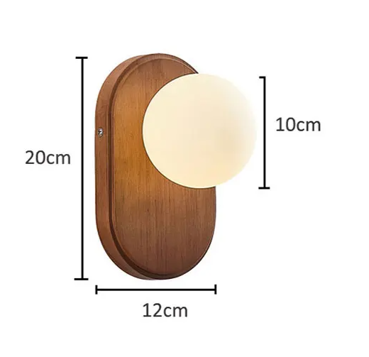 ZenLight Hikari Wall Lamp – Japanese Solid Wood Wall Light with Frosted Glass | Vintage Nordic Design