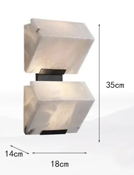 MarbleLuxe Nordic LED Wall Lamp – Natural Marble Mood Lighting