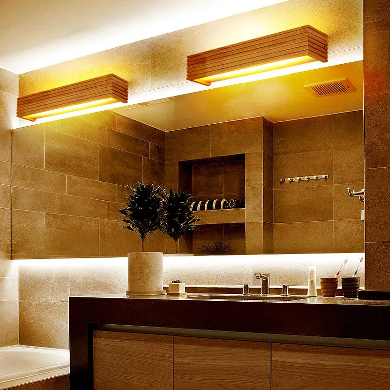 LignoGlow Modern Wooden LED Wall Lamp
