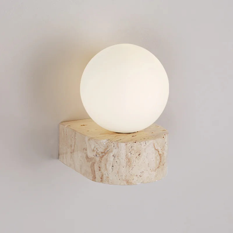 HikariStone Modern LED Glass Wall Lamp – Japanese Retro Warmth for Stylish Interiors
