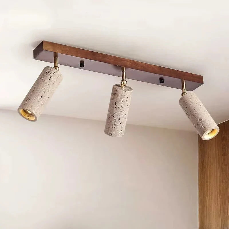Travertine ceiling lamp
