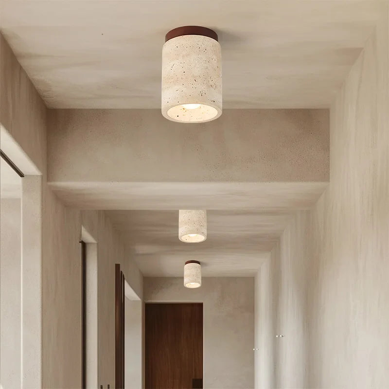 Wabi Sabi Travertine Ceiling Lamp