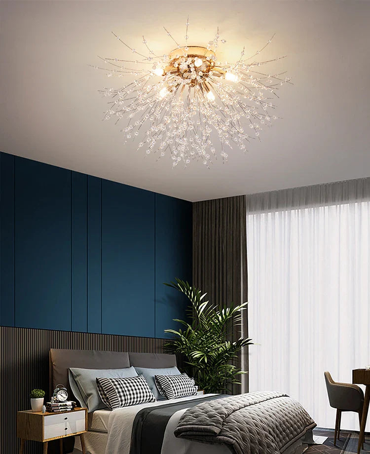 Dandeluxe Dandelion Crystal Ceiling Lamp