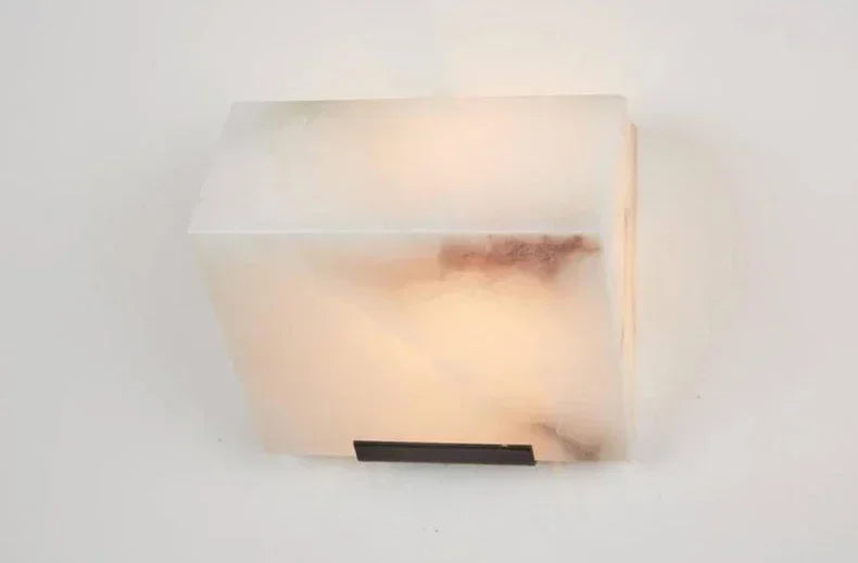 MarbleLuxe Nordic LED Wall Lamp – Natural Marble Mood Lighting