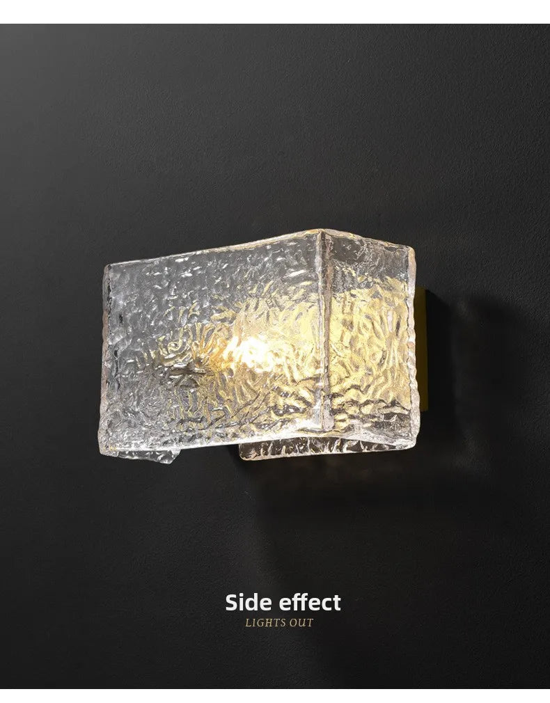LuxeLuma Postmodern Copper Wall Lamp with Glass Shade