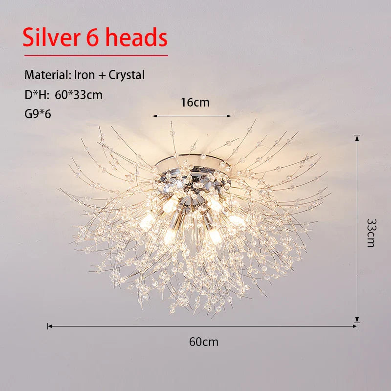 Dandeluxe Dandelion Crystal Ceiling Lamp