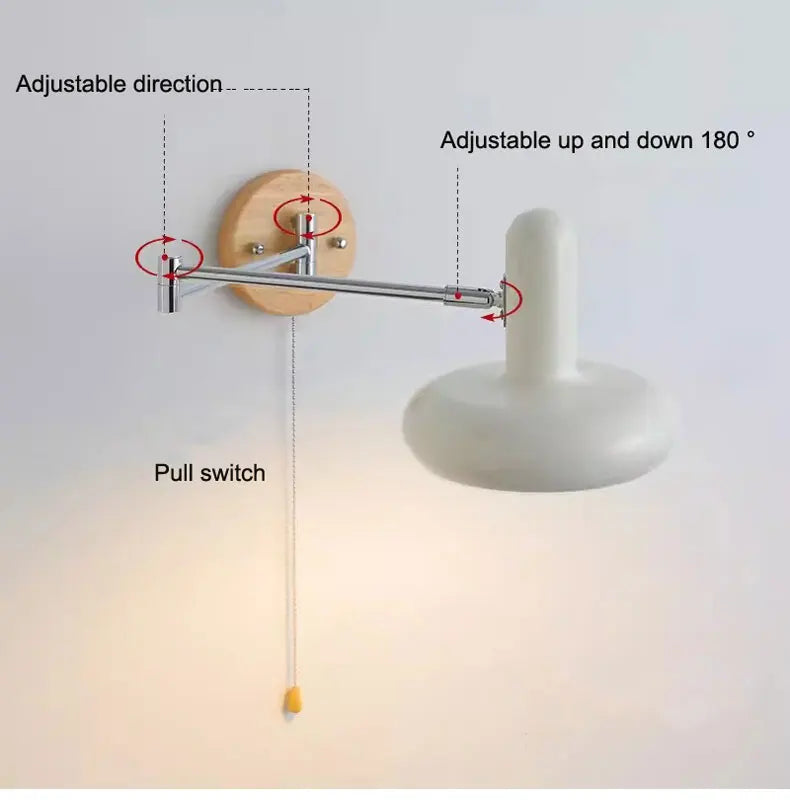 WindRocker FlexArm Wall Lamp – Vintage Telescopic Reading Lamp