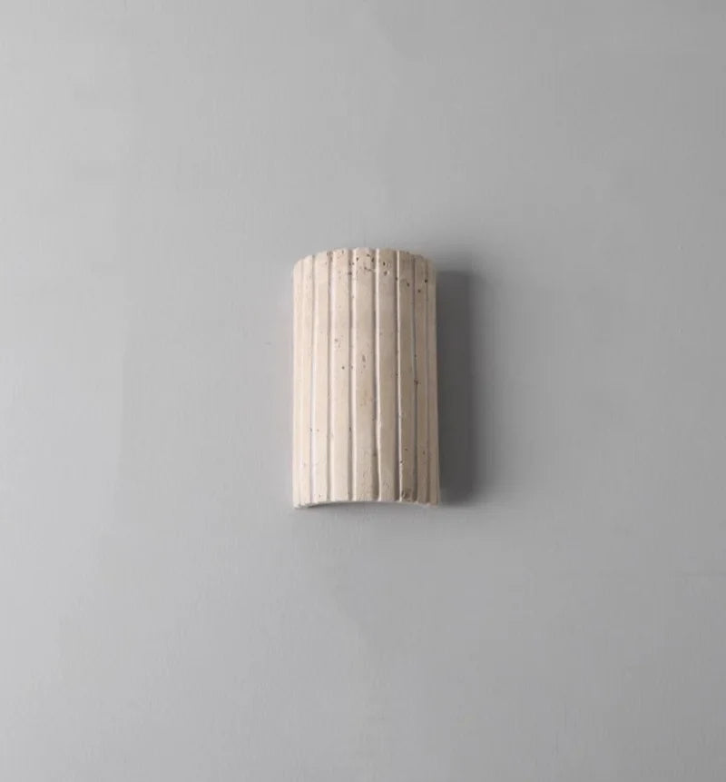 TerraLume Wabi-Sabi Travertine LED Wall Lamp