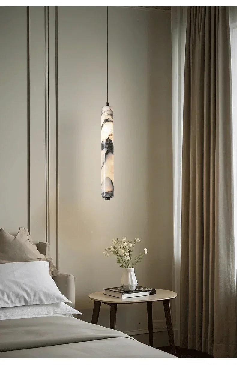 LuminaStone Luxury Natural Stone Pendant Lamp