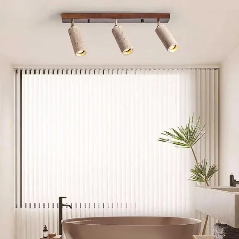 Travertine ceiling lamp