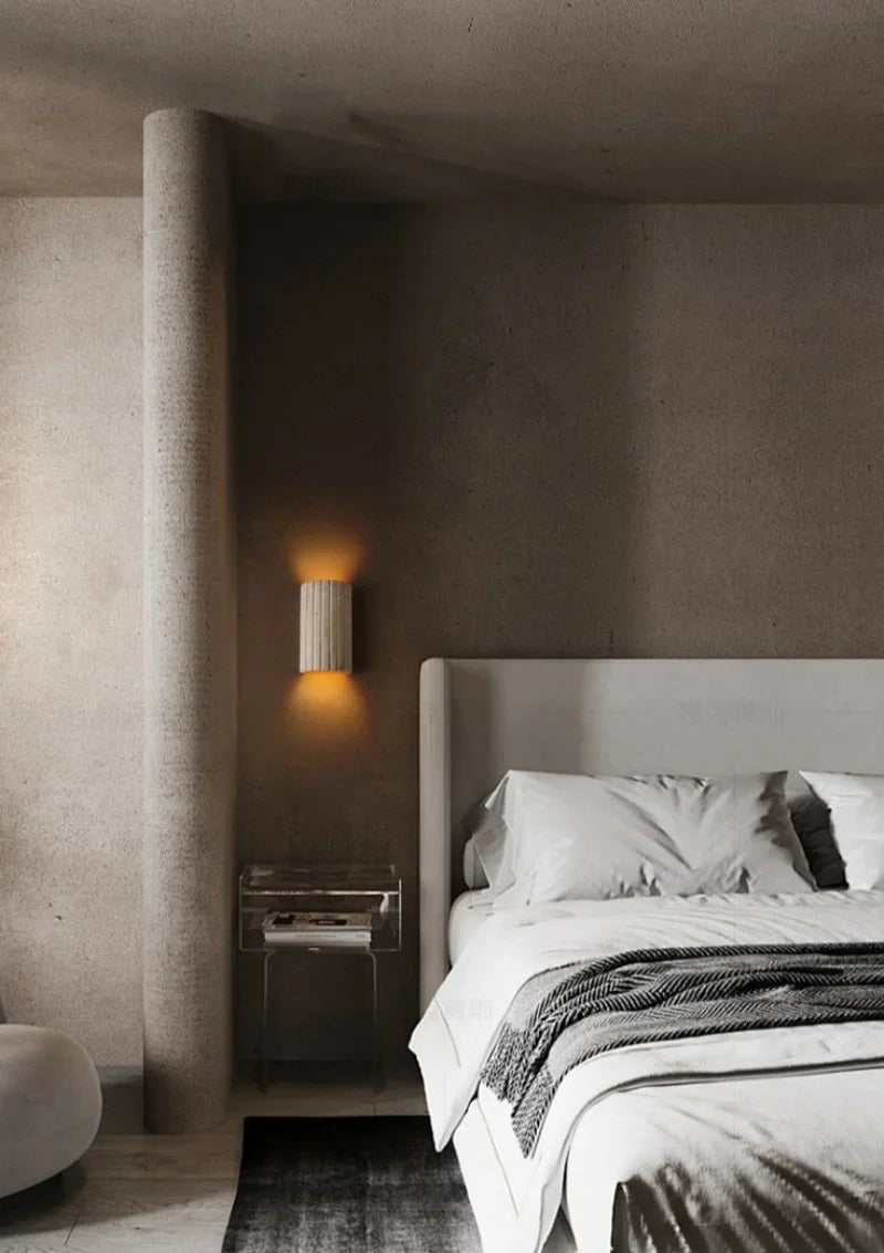 TerraLume Wabi-Sabi Travertine LED Wall Lamp