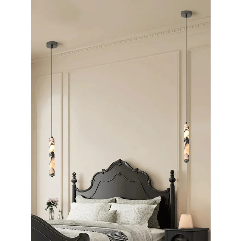 LuminaStone Luxury Natural Stone Pendant Lamp