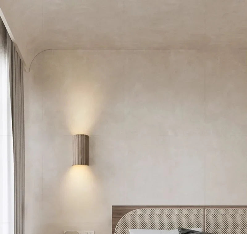 TerraLume Wabi-Sabi Travertine LED Wall Lamp