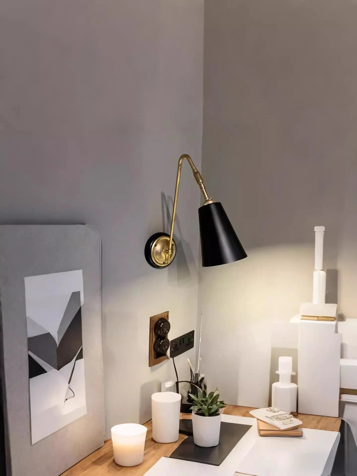 Auréno Retro Brass Wall Lamp