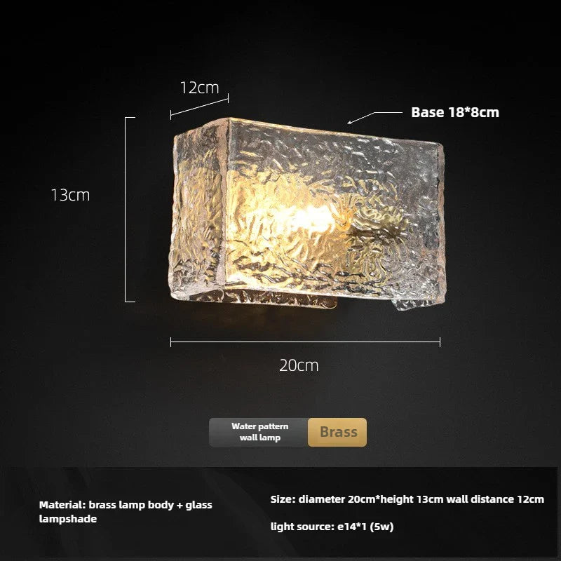 LuxeLuma Postmodern Copper Wall Lamp with Glass Shade