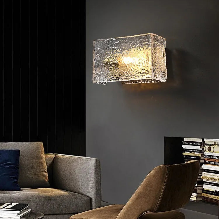 LuxeLuma Postmodern Copper Wall Lamp with Glass Shade
