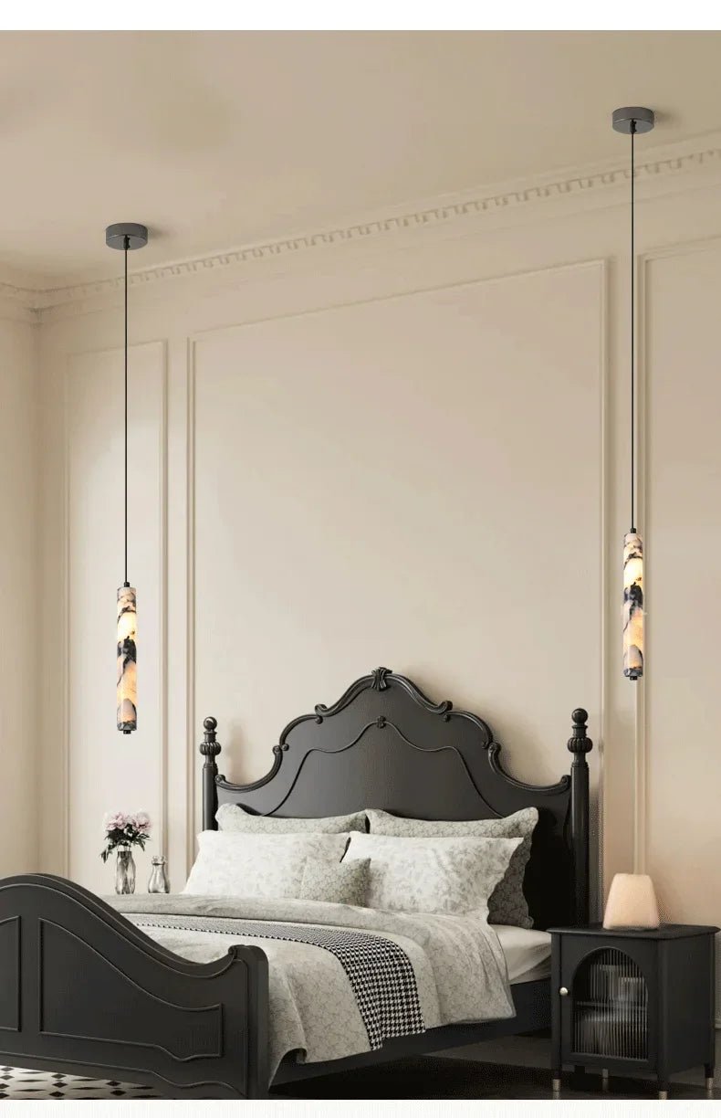 LuminaStone Luxury Natural Stone Pendant Lamp