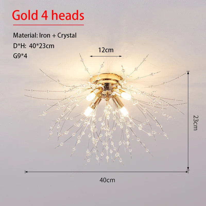 Dandeluxe Dandelion Crystal Ceiling Lamp