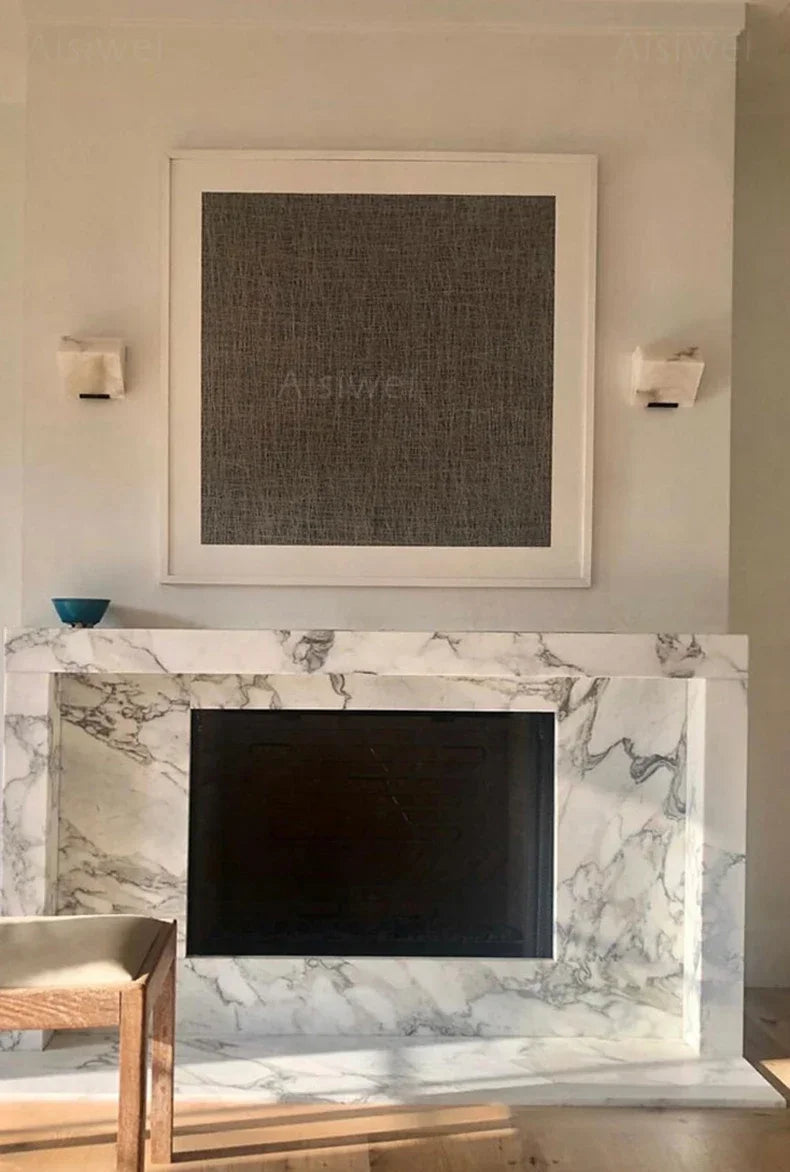 MarbleLuxe Nordic LED Wall Lamp – Natural Marble Mood Lighting