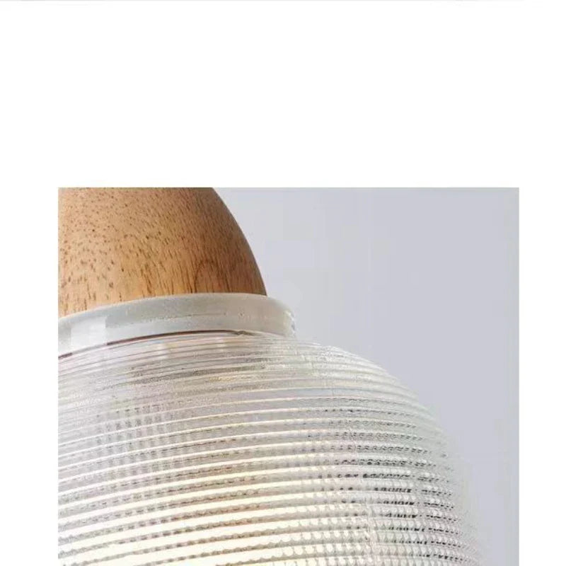 MizuGlow Japandi Wall Lamp – Wooden & Glass Wall Lighting