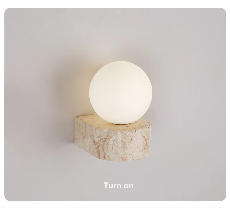 HikariStone Modern LED Glass Wall Lamp – Japanese Retro Warmth for Stylish Interiors