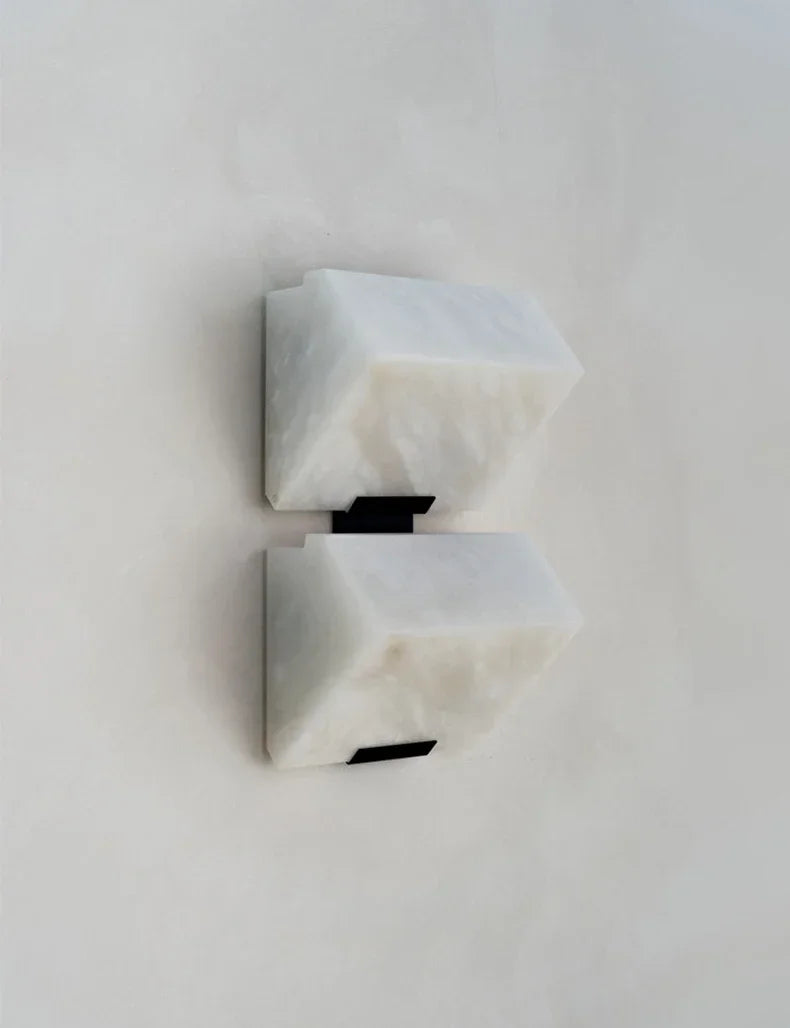 MarbleLuxe Nordic LED Wall Lamp – Natural Marble Mood Lighting