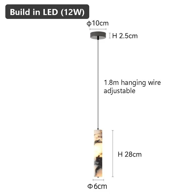LuminaStone Luxury Natural Stone Pendant Lamp