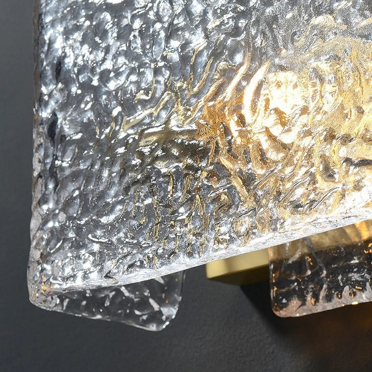 LuxeLuma Postmodern Copper Wall Lamp with Glass Shade
