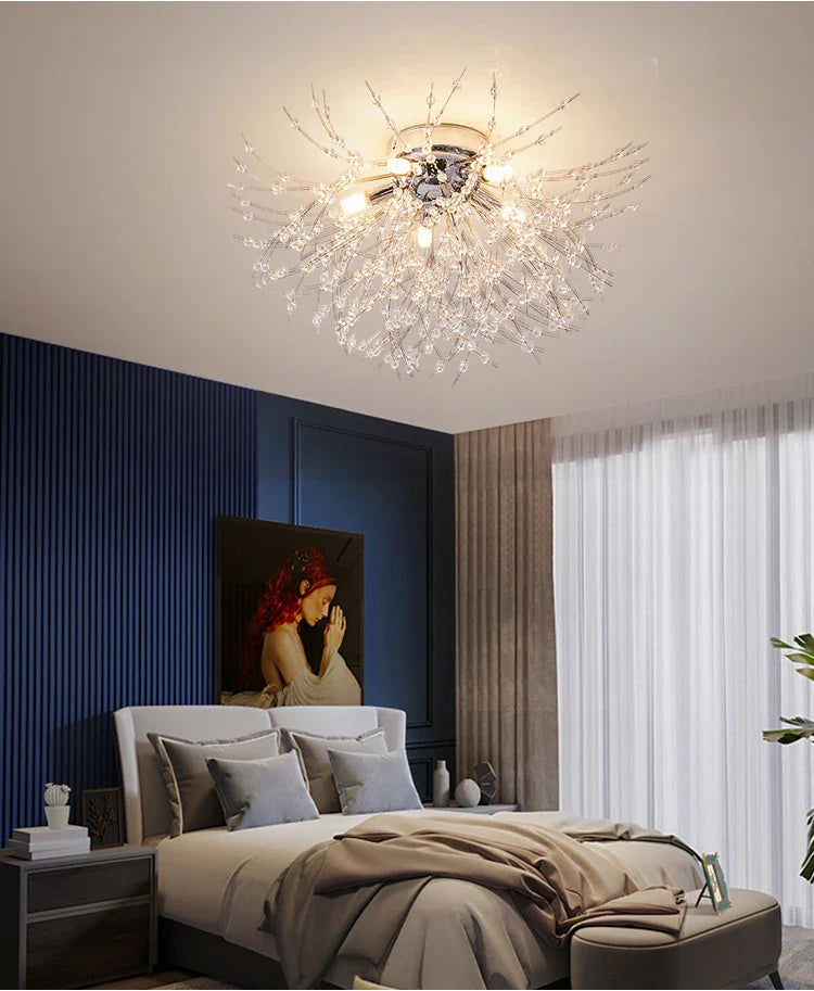 Dandeluxe Dandelion Crystal Ceiling Lamp