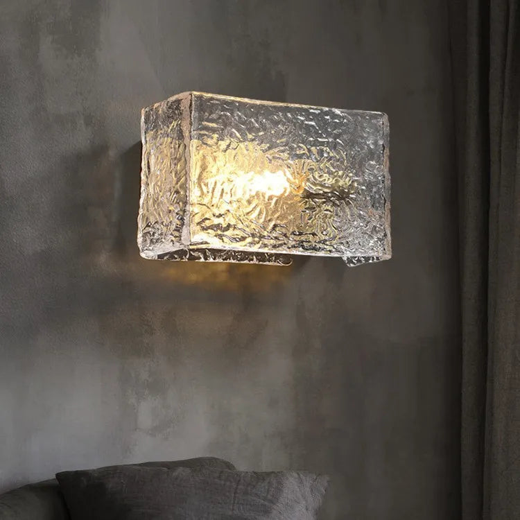 LuxeLuma Postmodern Copper Wall Lamp with Glass Shade