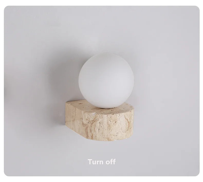 HikariStone Modern LED Glass Wall Lamp – Japanese Retro Warmth for Stylish Interiors