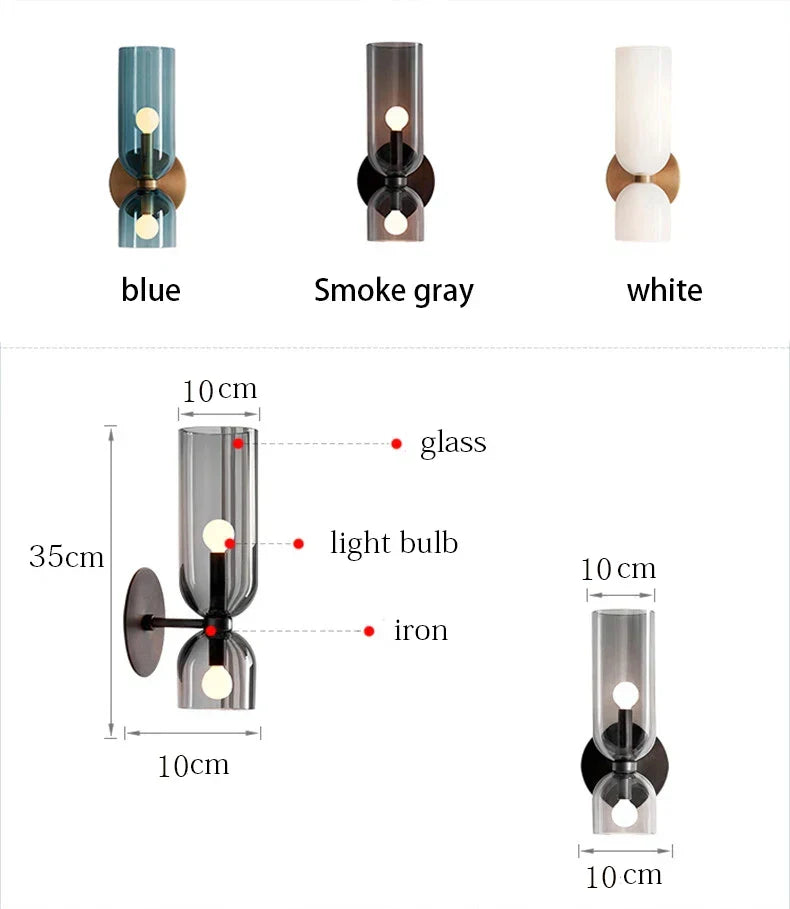 AuroraNord Luxury Glass Wall Lamp