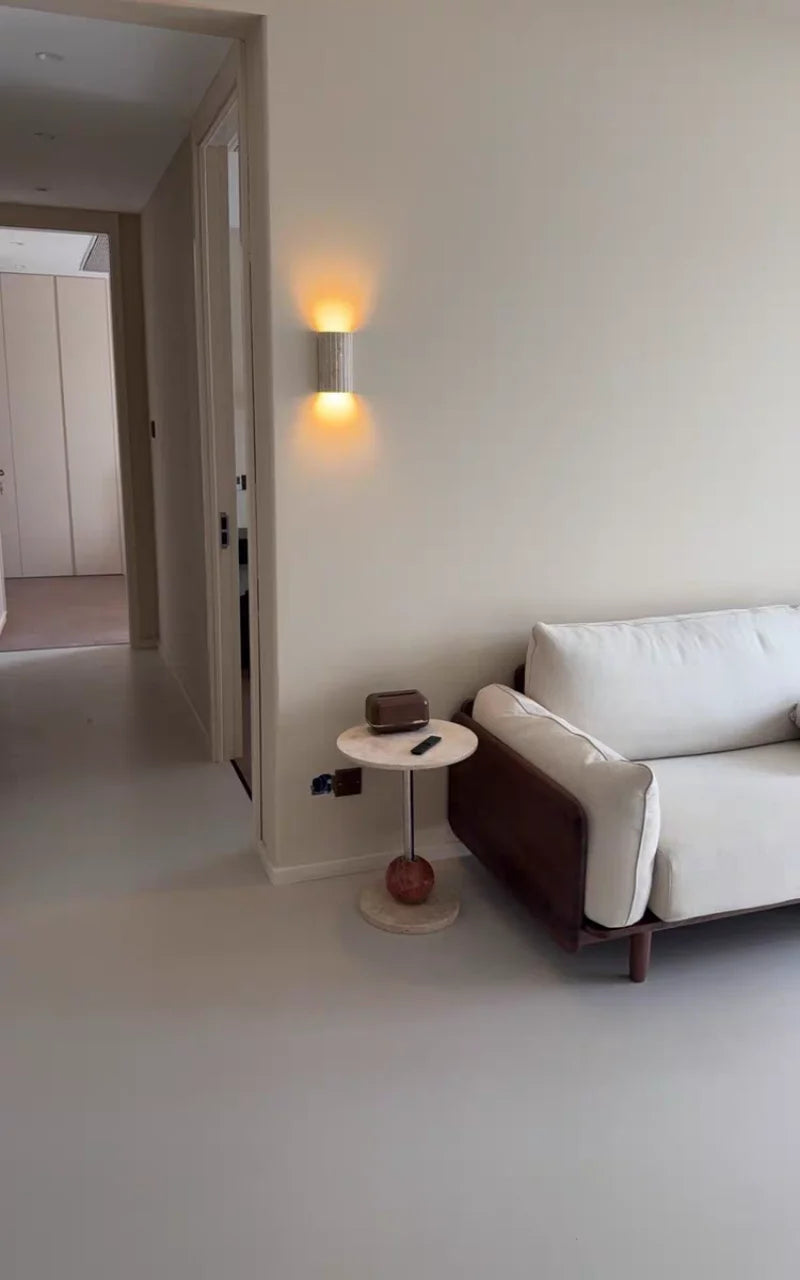 TerraLume Wabi-Sabi Travertine LED Wall Lamp