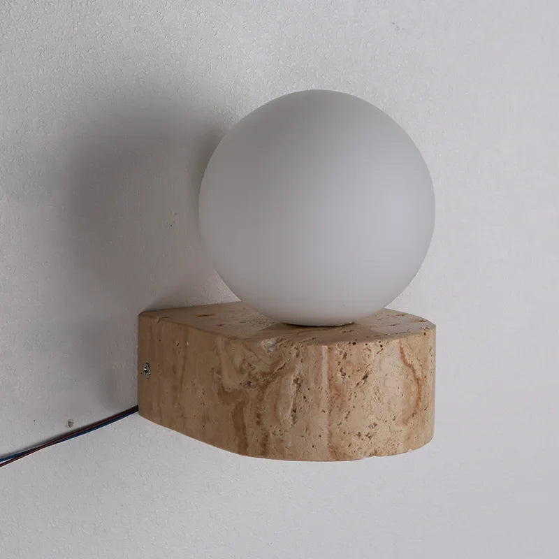 HikariStone Modern LED Glass Wall Lamp – Japanese Retro Warmth for Stylish Interiors
