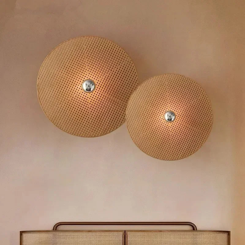RattanHikari Handmade Japanese Bamboo Wall Lamp