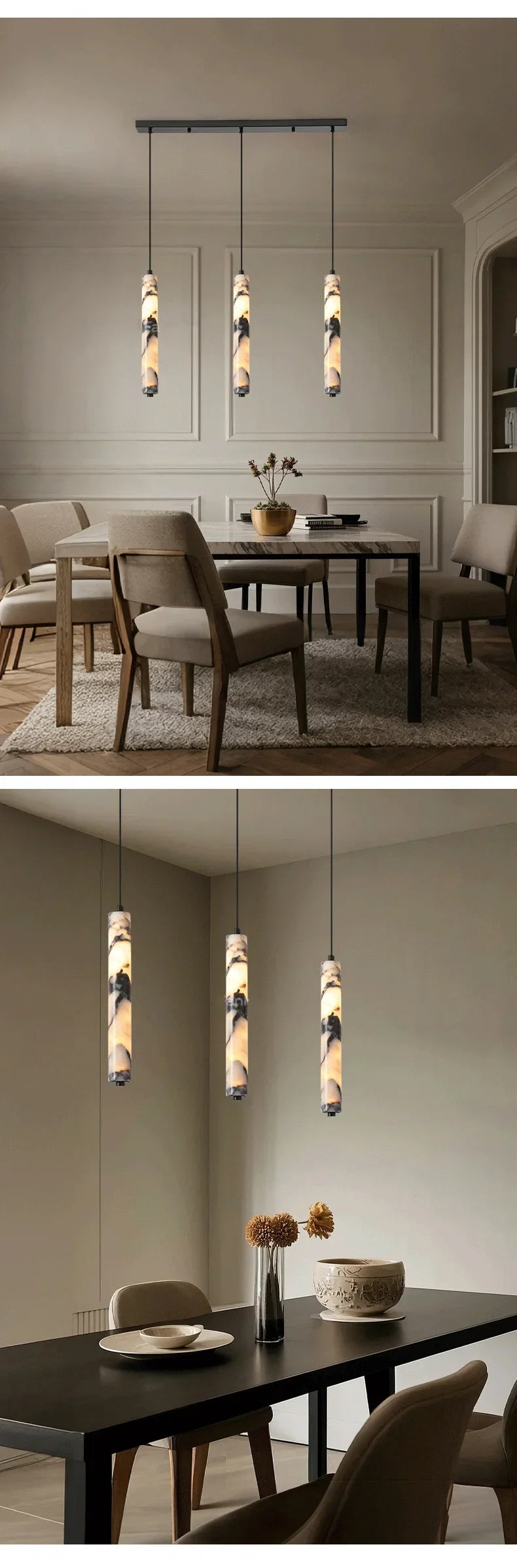 LuminaStone Luxury Natural Stone Pendant Lamp