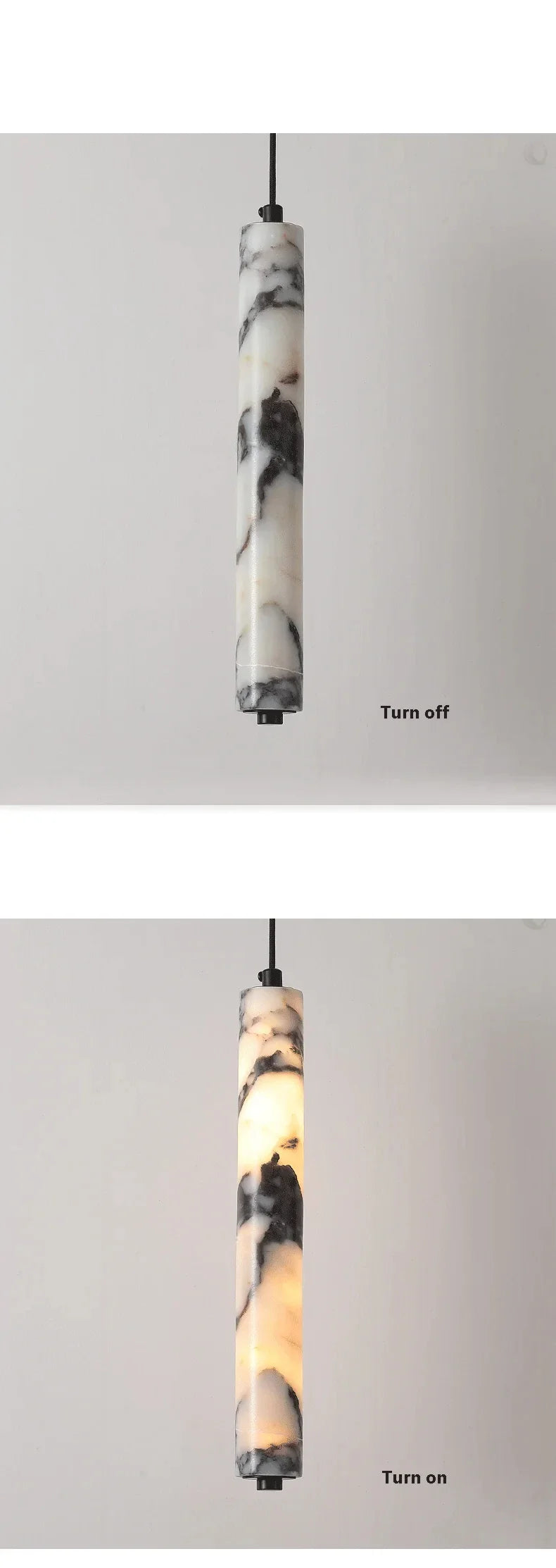 LuminaStone Luxury Natural Stone Pendant Lamp