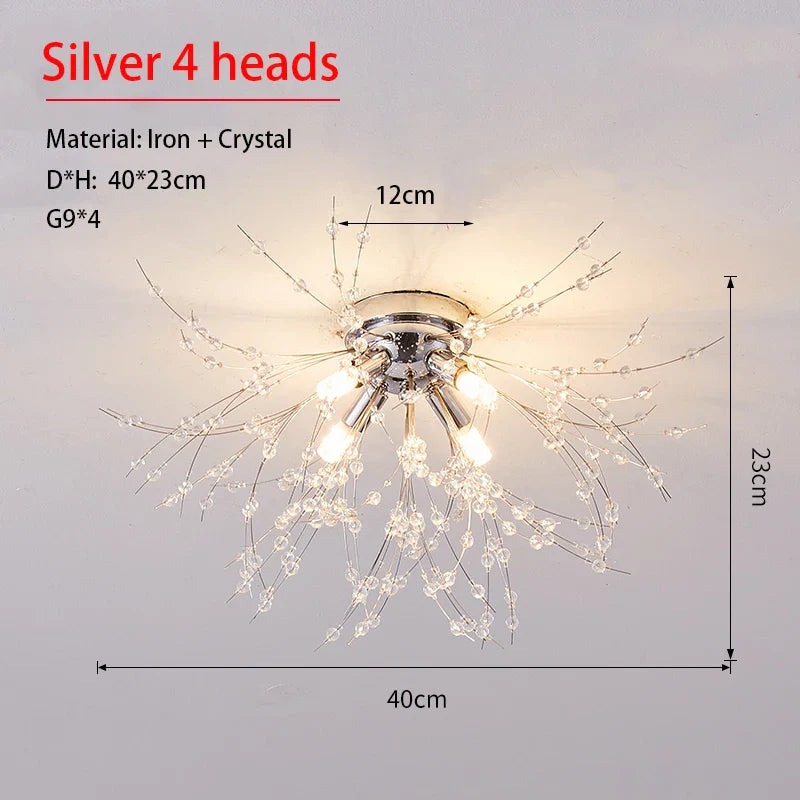 Dandeluxe Dandelion Crystal Ceiling Lamp