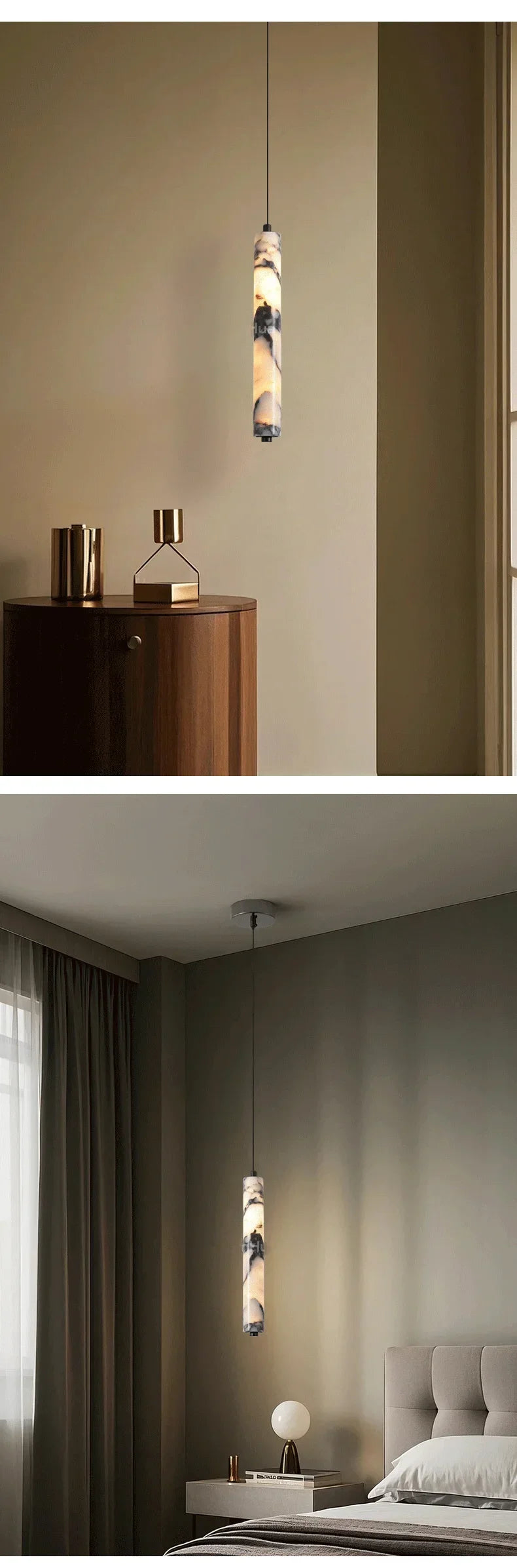 LuminaStone Luxury Natural Stone Pendant Lamp