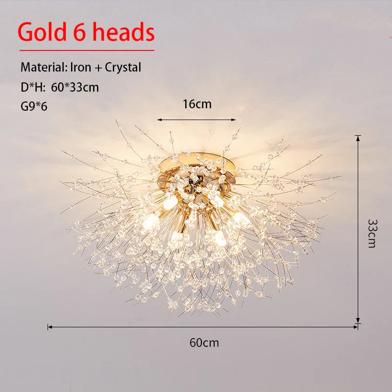 Dandeluxe Dandelion Crystal Ceiling Lamp