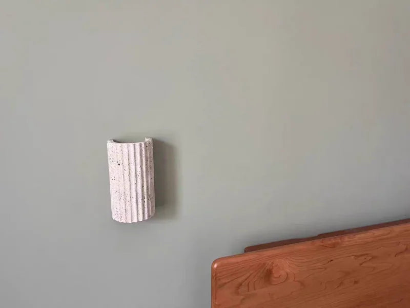 TerraLume Wabi-Sabi Travertine LED Wall Lamp