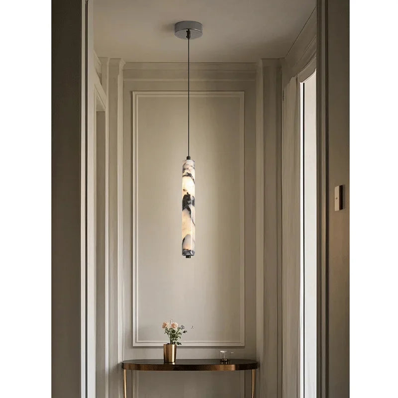 LuminaStone Luxury Natural Stone Pendant Lamp