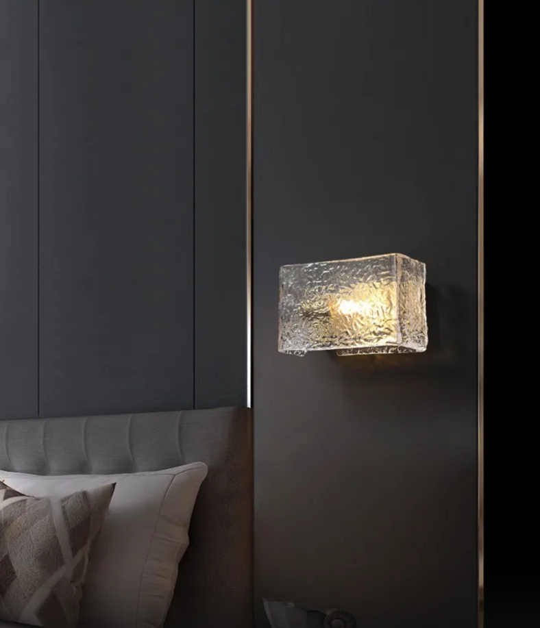 LuxeLuma Postmodern Copper Wall Lamp with Glass Shade