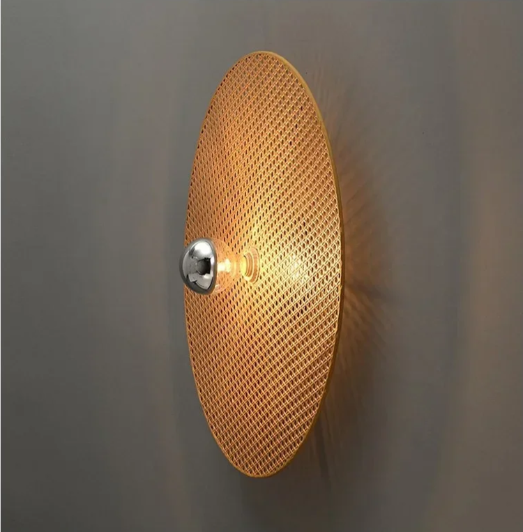RattanHikari Handmade Japanese Bamboo Wall Lamp