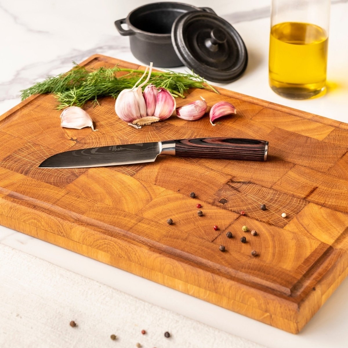Japanese-Style Santoku Knife – 5.1 inch (13 cm) Compact Blade