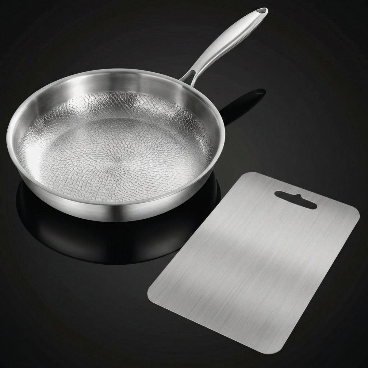 Hand-Hammered Titanium Cooking & Preparation Set