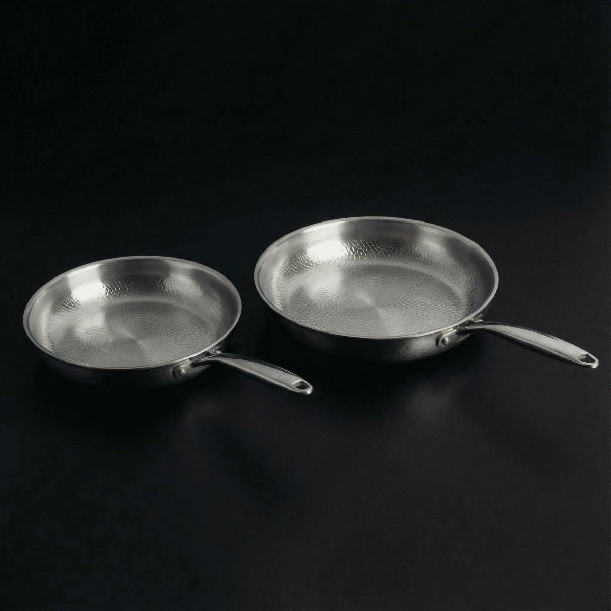 Hand-Hammered Titanium Pan Duo Set