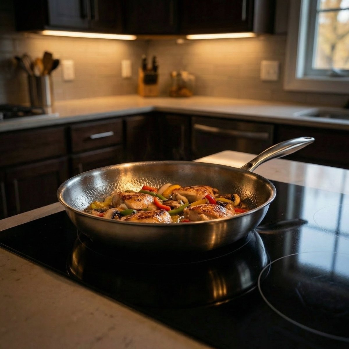 Hand-Hammered Titanium Pan
