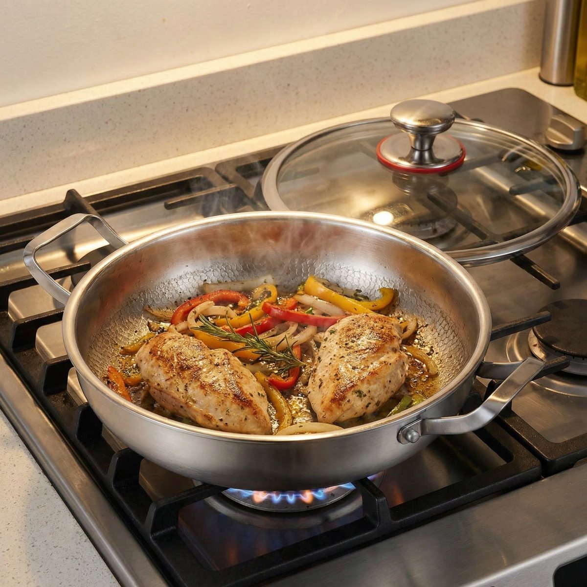 Titanium Pan with Two Handles I PFAS-Free & Durable